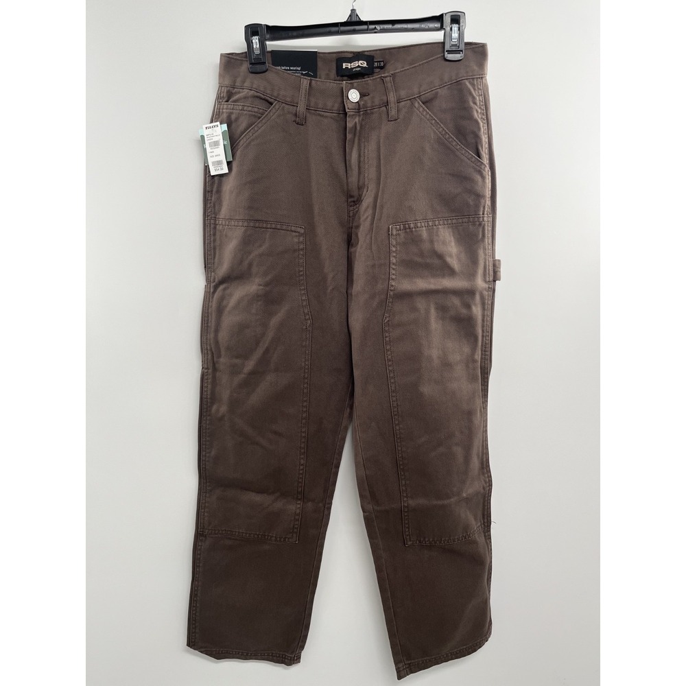 RSQ Straight Leg Chino Pants Men's 28x30 Brown Twill‎ Regular Fit Casual Outdoor